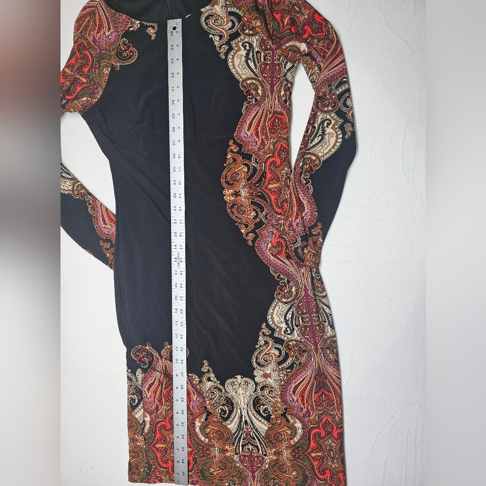Joseph Ribkoff Dress - Paisley Print - Long Sleeve - Elegant -‎ Womens - Picture 7 of 8